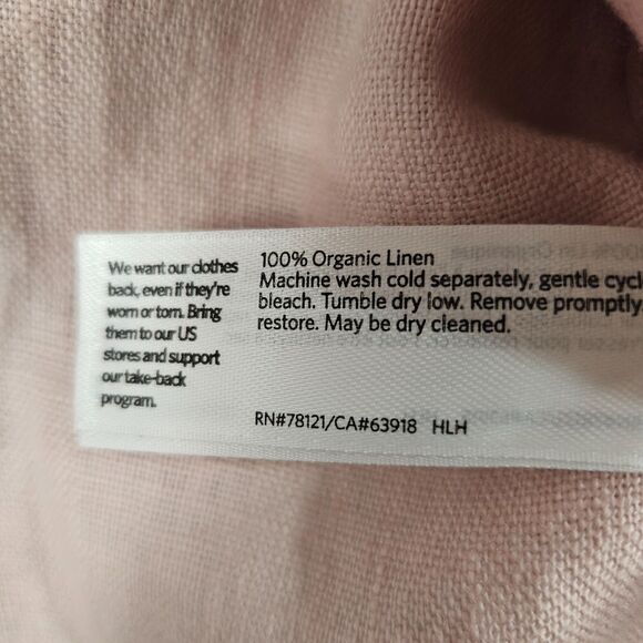 Eileen Fisher Organic Linen Blazer Powder Pink XS Oversized Casual Summer Jacket - Picture 4 of 7